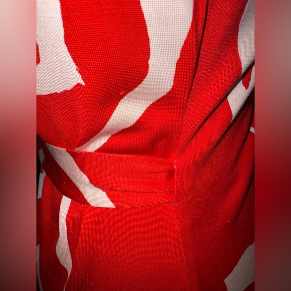 Diane von Furstenberg New Julian Two Red Silk Jersey Wrap Dress Size 4 - Picture 5 of 14